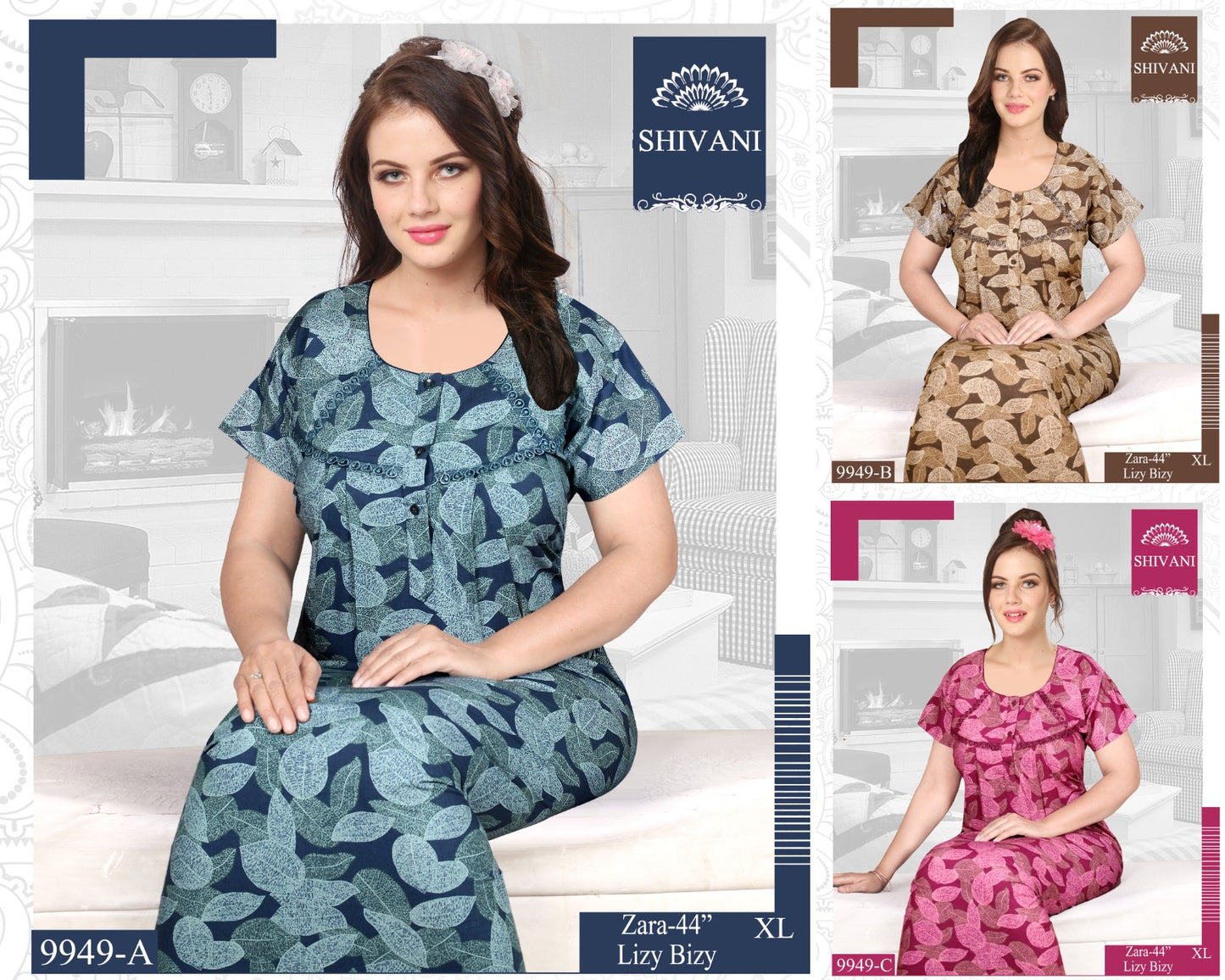 Lizy Bizy 050425 Shivani Night Gowns Exporter