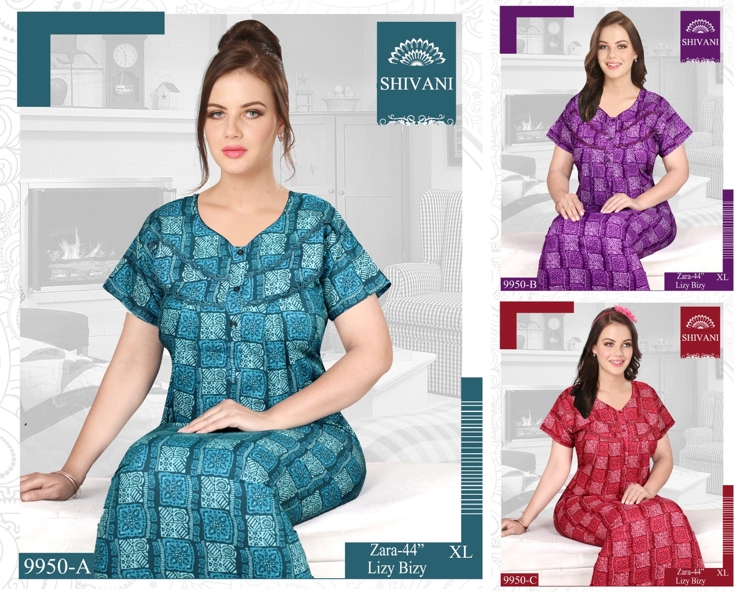 Lizy Bizy 050425 Shivani Night Gowns Exporter