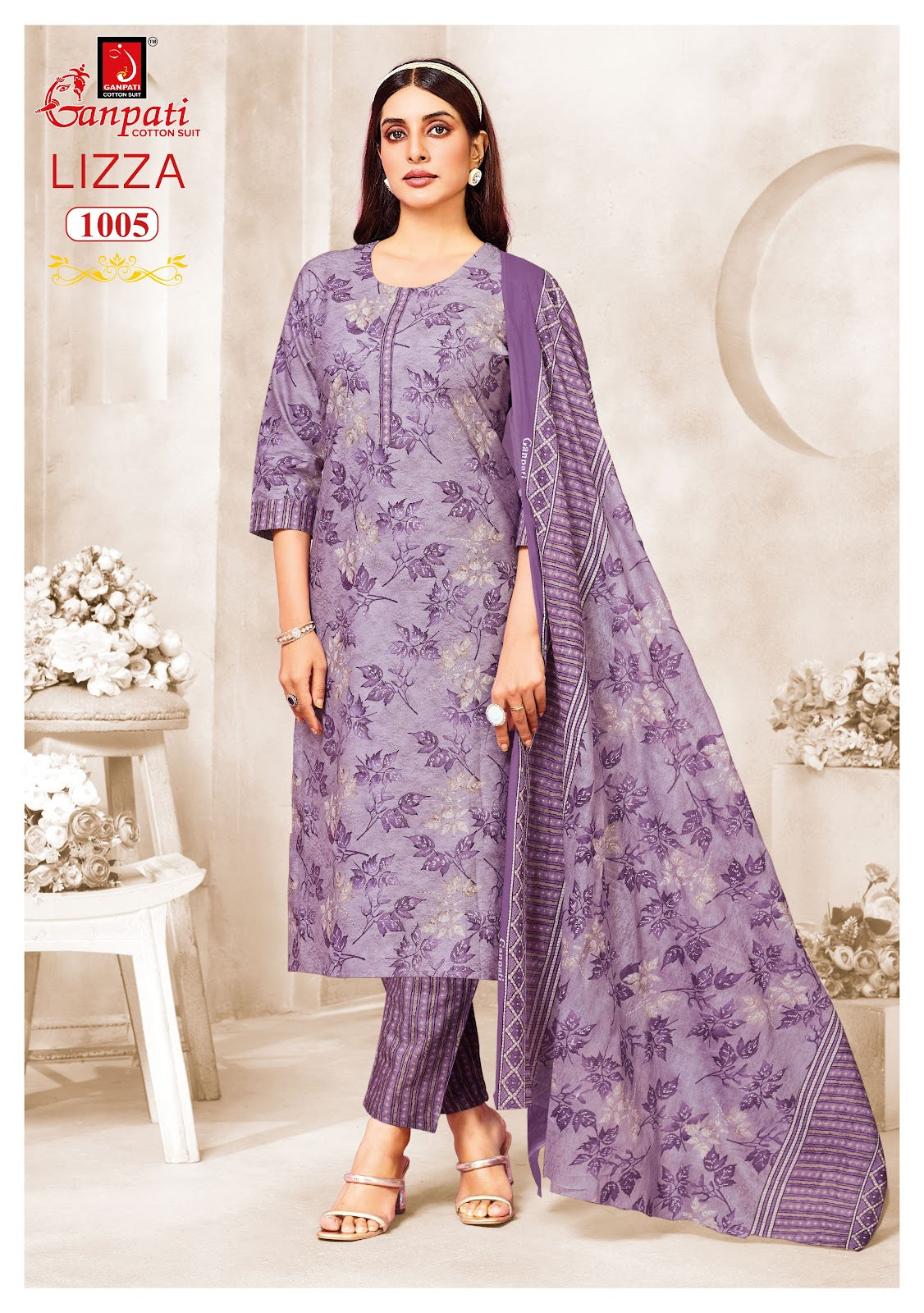 Lizza Vol 1 Pant Ganpati Cotton Dress Material Manufacturer India