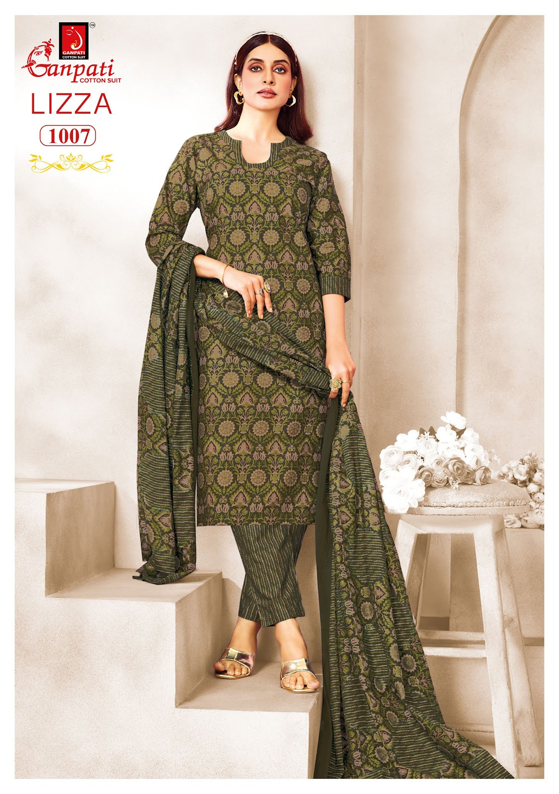 Lizza Vol 1 Pant Ganpati Cotton Dress Material Manufacturer India