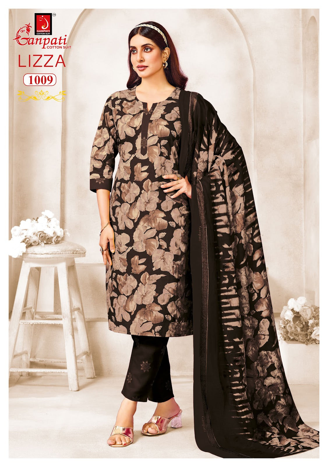 Lizza Vol 1 Pant Ganpati Cotton Dress Material Manufacturer India