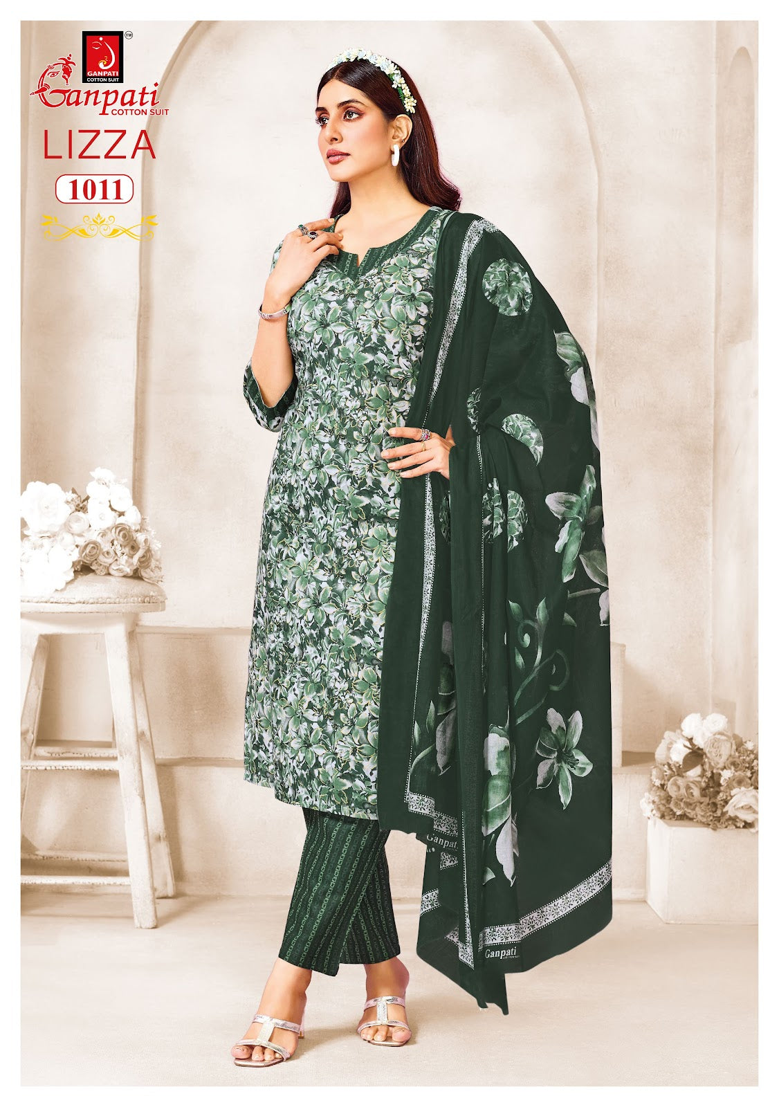 Lizza Vol 1 Pant Ganpati Cotton Dress Material Manufacturer India