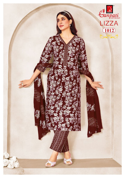 Lizza Vol 1 Pant Ganpati Cotton Dress Material Manufacturer India