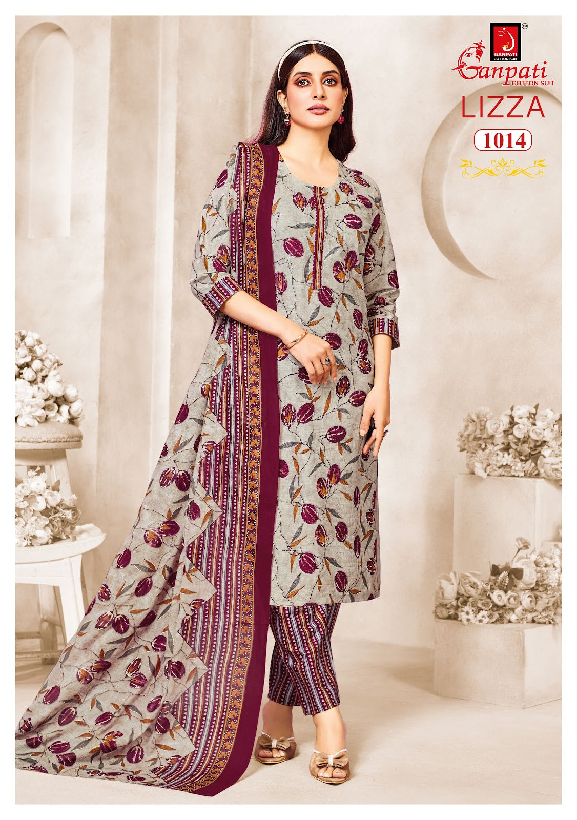 Lizza Vol 1 Pant Ganpati Cotton Dress Material Manufacturer India