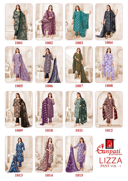 Lizza Vol 1 Pant Ganpati Cotton Dress Material Manufacturer India