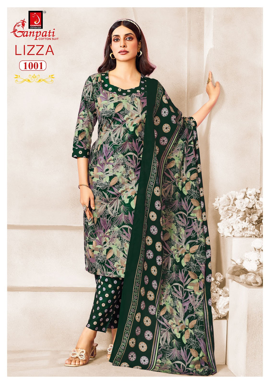 Lizza Vol 1 Pant Ganpati Cotton Dress Material Manufacturer India