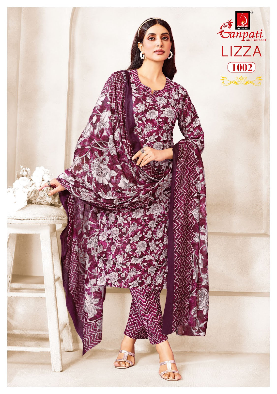Lizza Vol 1 Pant Ganpati Cotton Dress Material Manufacturer India