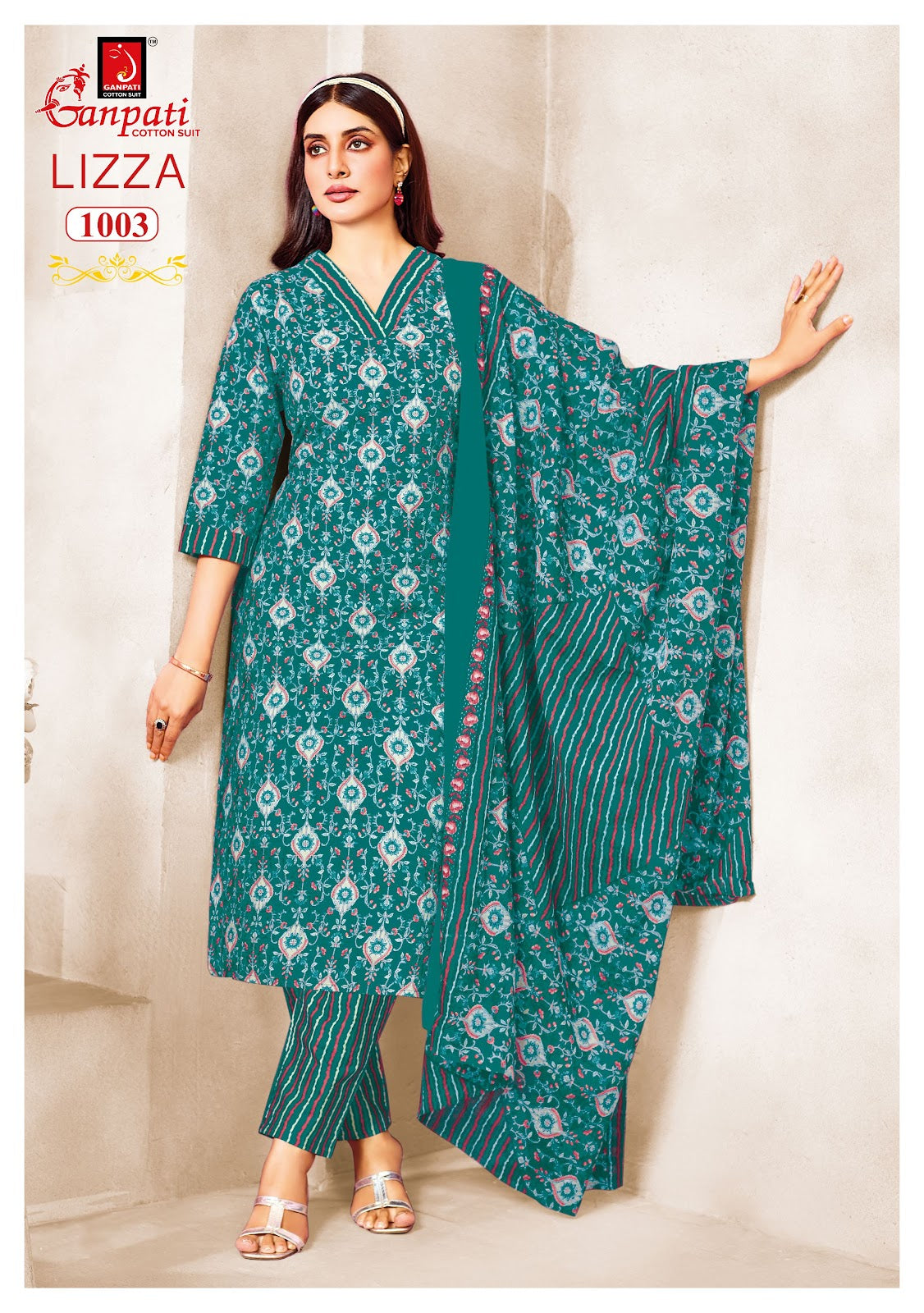 Lizza Vol 1 Pant Ganpati Cotton Dress Material Manufacturer India
