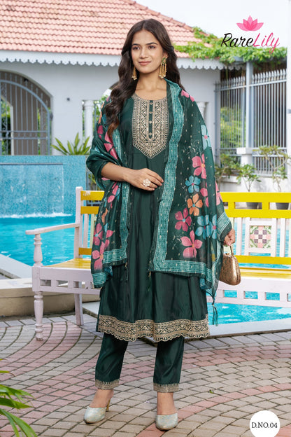 Lizza Vol 1 Rare Lily Roman Silk Readymade Anarkali Suits Manufacturer Ahmedabad