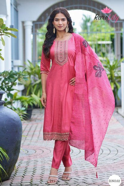 Lizza Vol 1 Rare Lily Roman Silk Readymade Anarkali Suits Manufacturer Ahmedabad