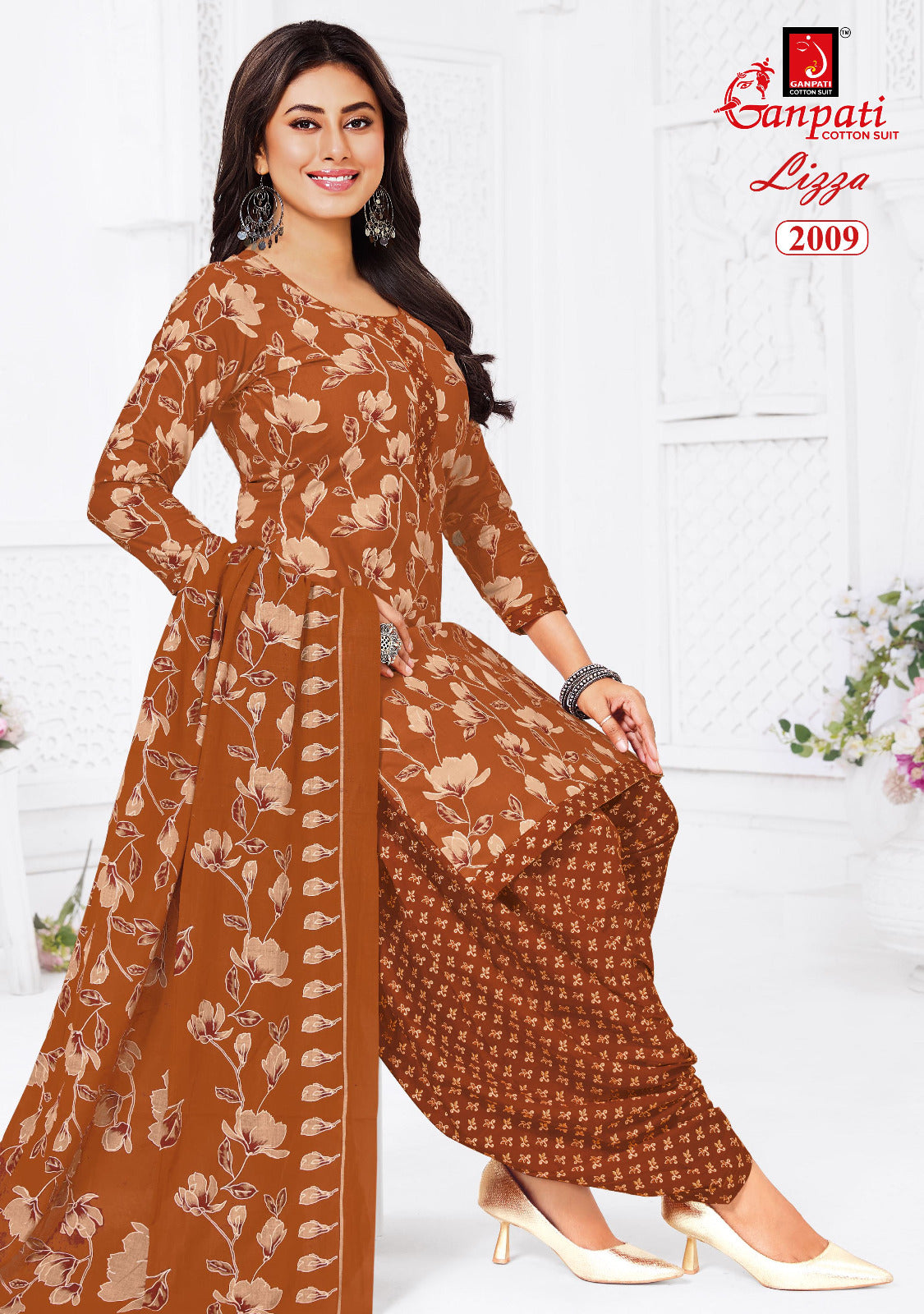 Lizza Vol 2 Ganpati Readymade Cotton Patiyala Suits Wholesaler