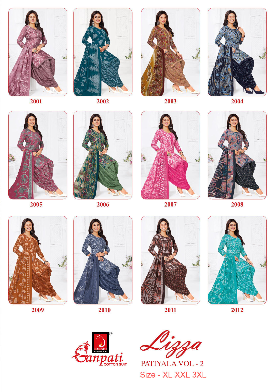 Lizza Vol 2 Ganpati Readymade Cotton Patiyala Suits Wholesaler