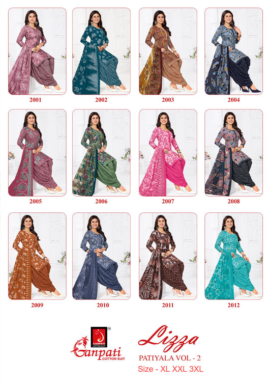 Lizza Vol 2 Ganpati Readymade Cotton Patiyala Suits Wholesaler