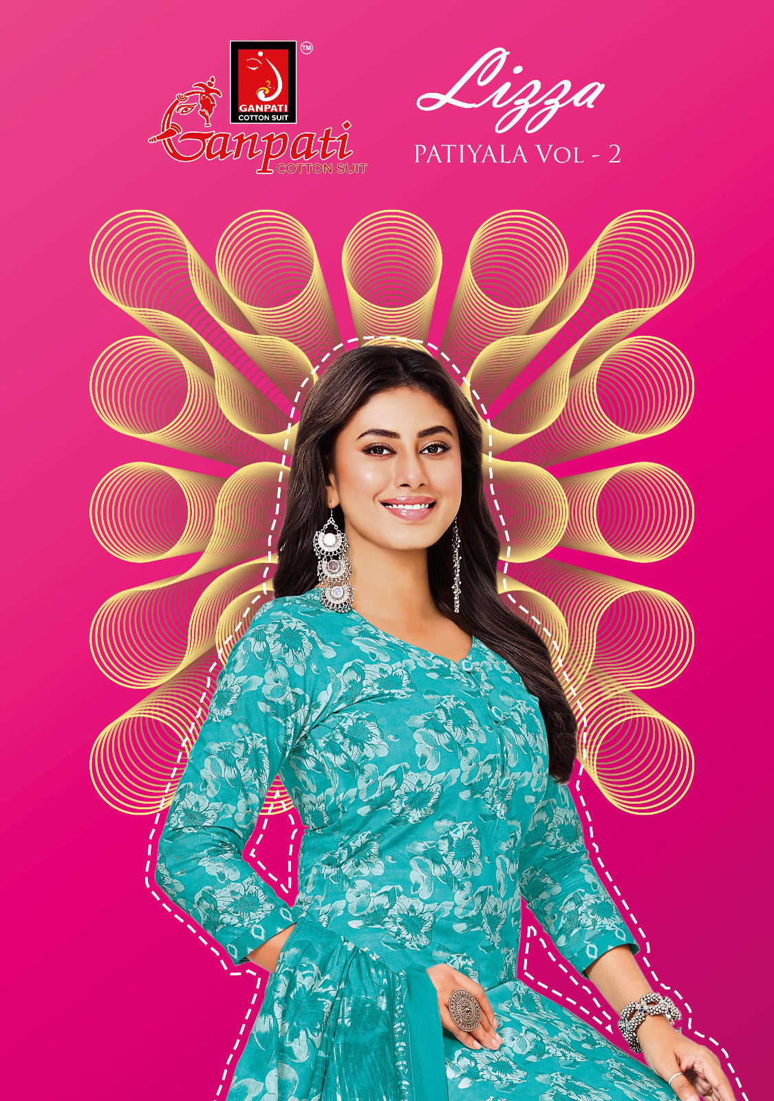 Lizza Vol 2 Ganpati Readymade Cotton Patiyala Suits Wholesaler