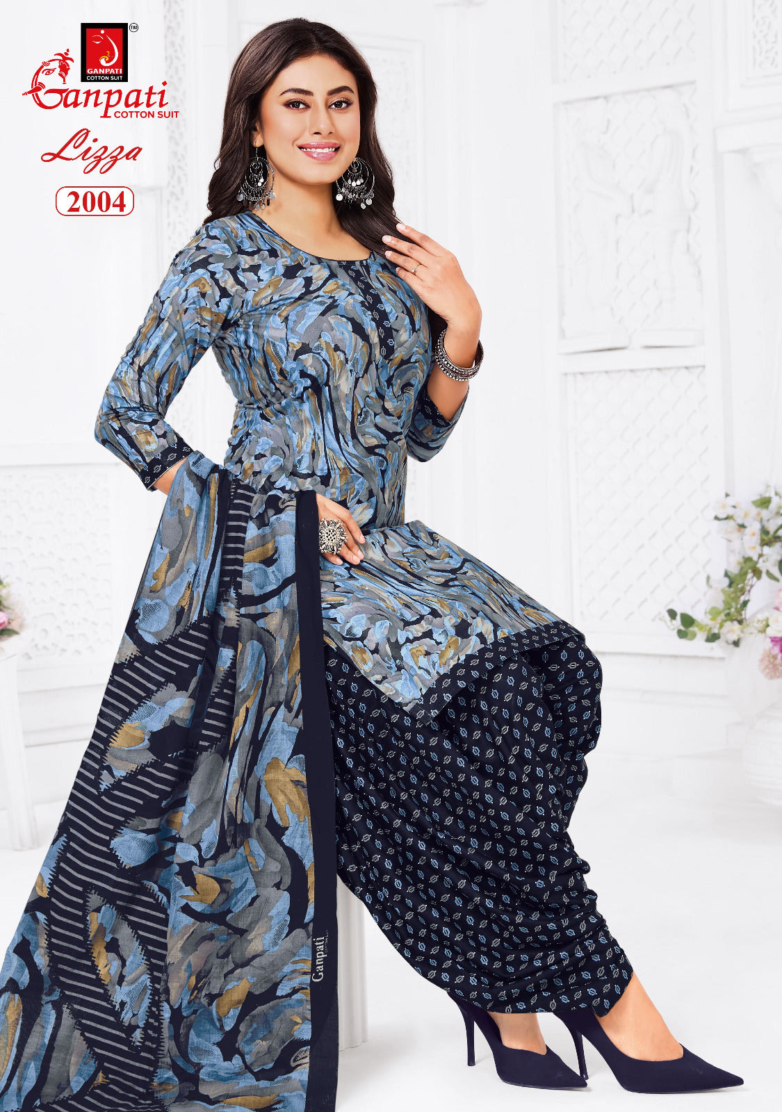 Lizza Vol 2 Ganpati Readymade Cotton Patiyala Suits Wholesaler