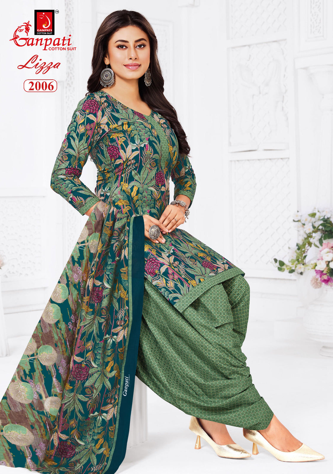 Lizza Vol 2 Ganpati Readymade Cotton Patiyala Suits Wholesaler