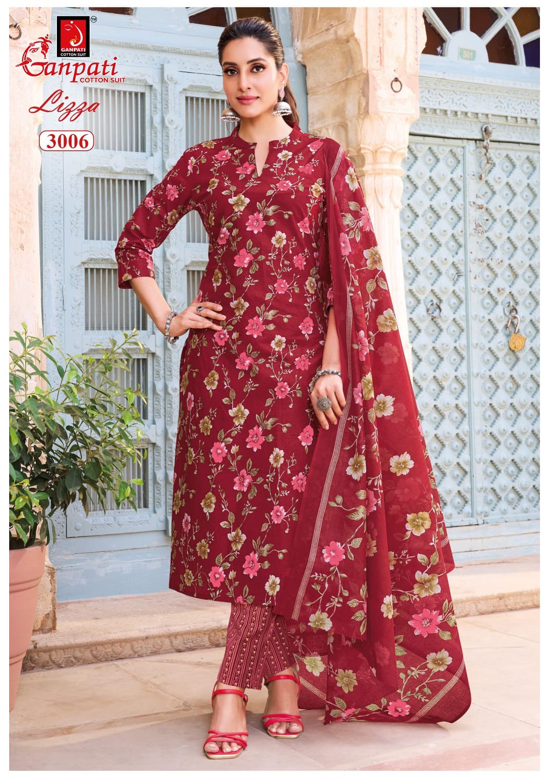 Lizza Vol 3 Ganpati Readymade Cotton Pant Suits Wholesale Price