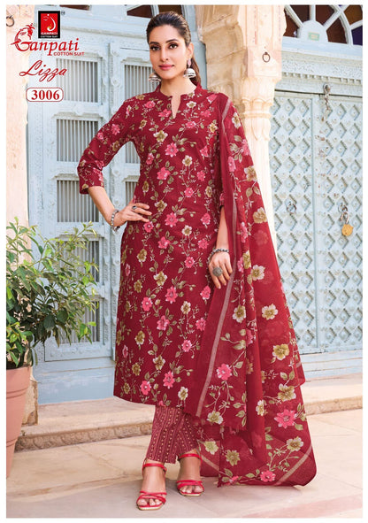 Lizza Vol 3 Ganpati Readymade Cotton Pant Suits Wholesale Price