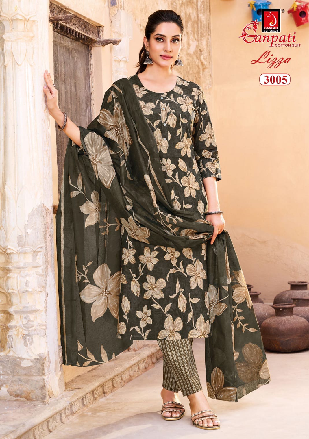 Lizza Vol 3 Ganpati Readymade Cotton Pant Suits Wholesale Price