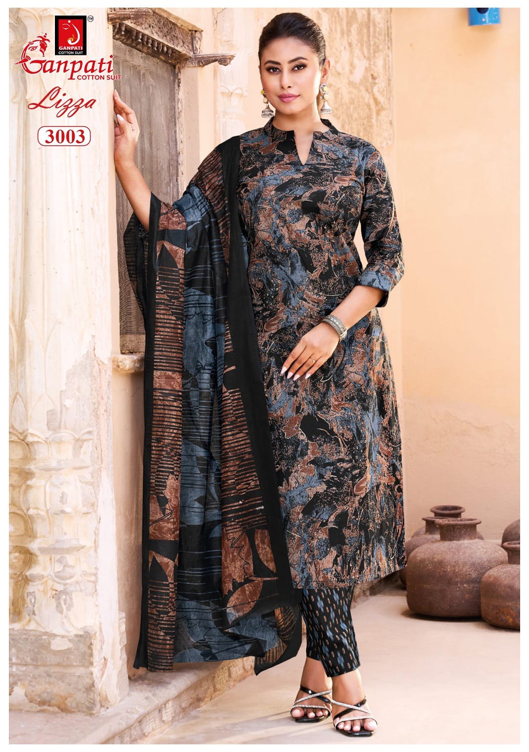 Lizza Vol 3 Ganpati Readymade Cotton Pant Suits Wholesale Price