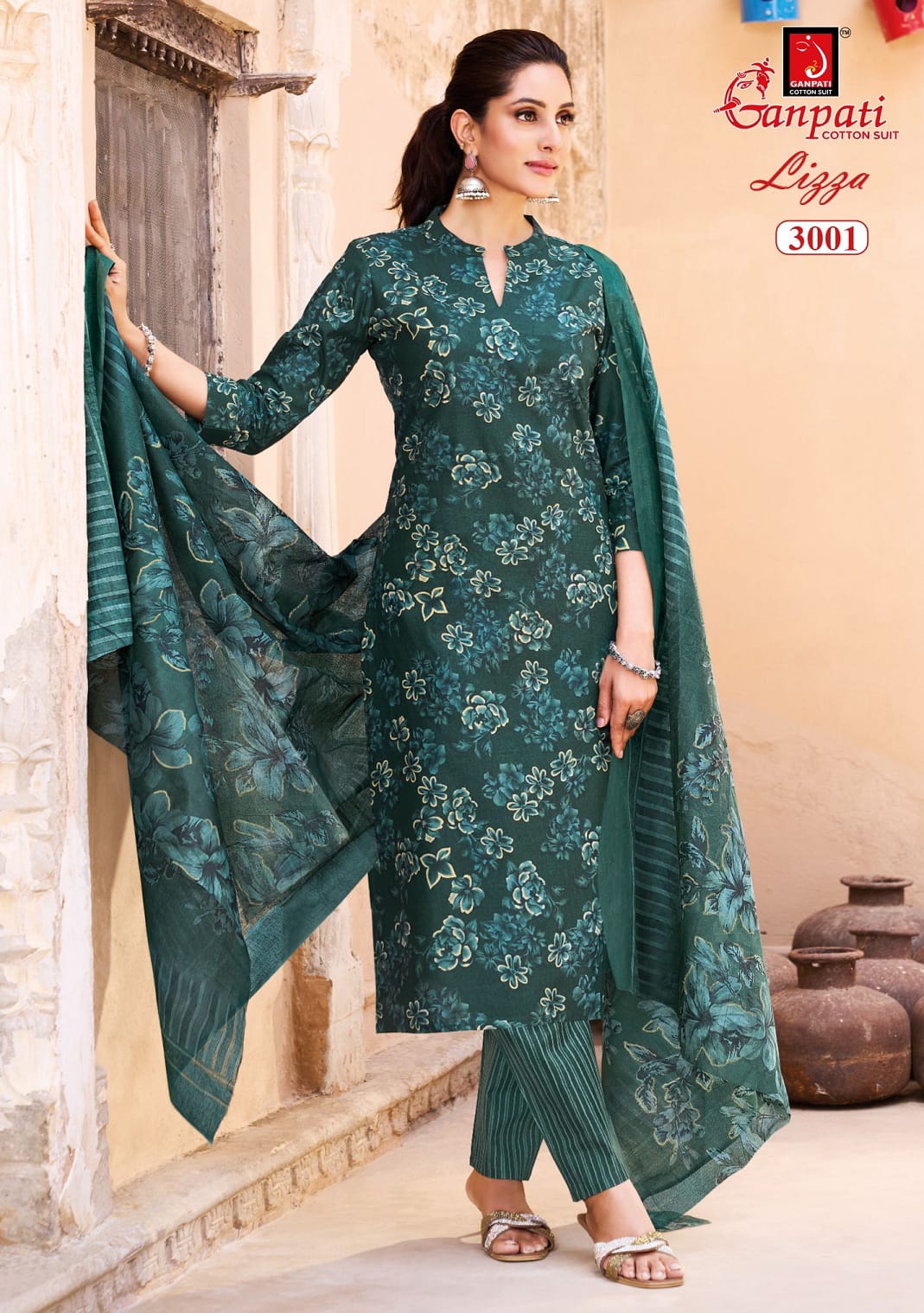 Lizza Vol 3 Ganpati Readymade Cotton Pant Suits Wholesale Price