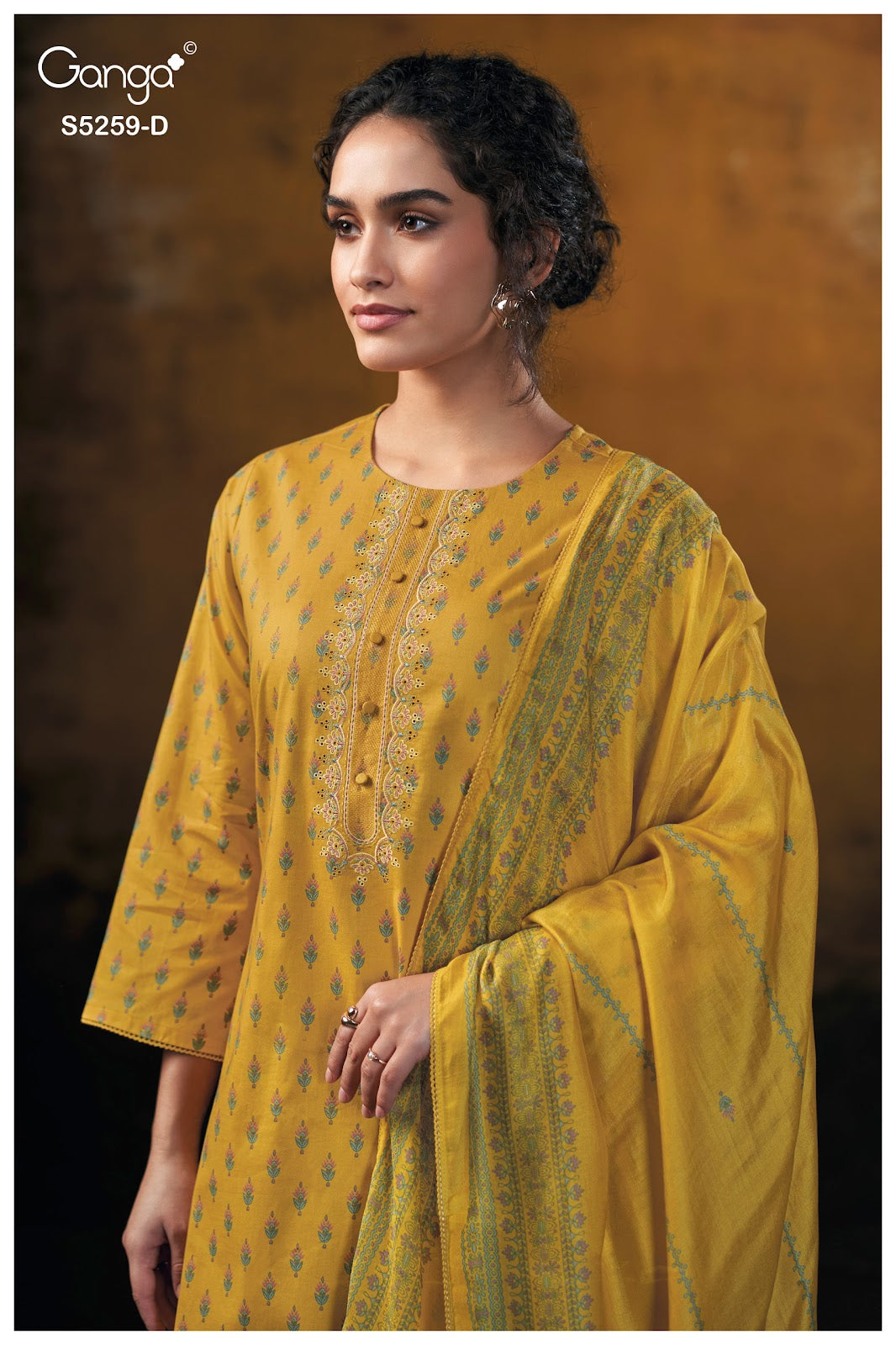 Lizzie S5259 Ganga Cotton Satin Plazzo Style Suits Wholesale Price