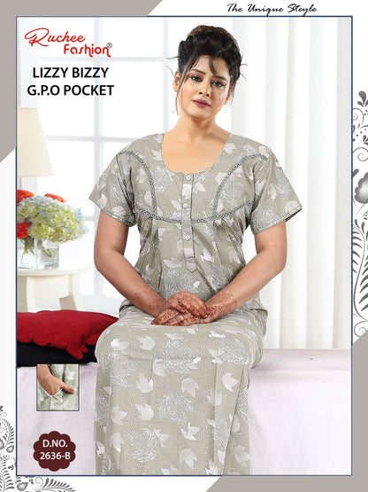 Lizzy Bizzy 0125 Ruchee Fashion Night Gowns Manufacturer Gujarat
