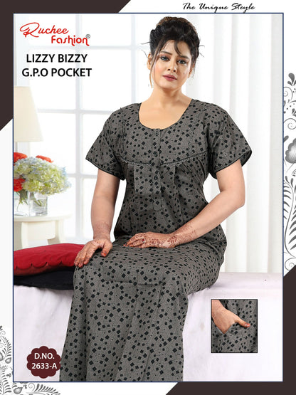 Lizzy Bizzy 0125 Ruchee Fashion Night Gowns Manufacturer Gujarat