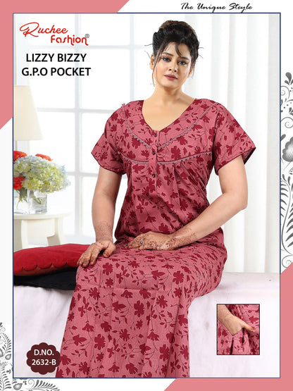 Lizzy Bizzy 0125 Ruchee Fashion Night Gowns Manufacturer Gujarat