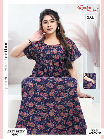 Lizzy Bizzy 2Xl Ruchee Fashion Night Gowns Wholesaler Gujarat