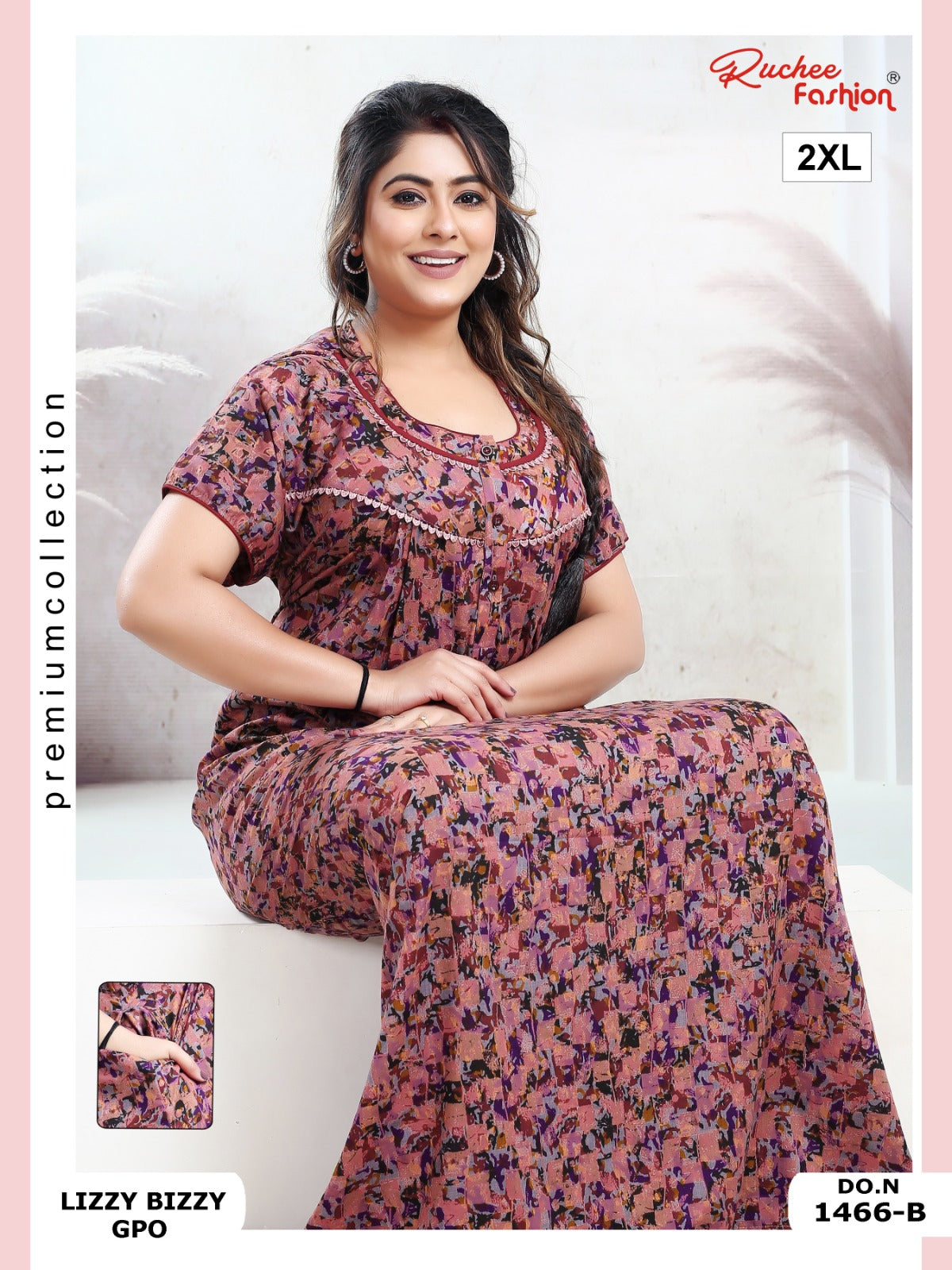 Lizzy Bizzy 2Xl Ruchee Fashion Night Gowns Wholesaler Gujarat
