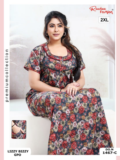 Lizzy Bizzy 2Xl Ruchee Fashion Night Gowns Wholesaler Gujarat