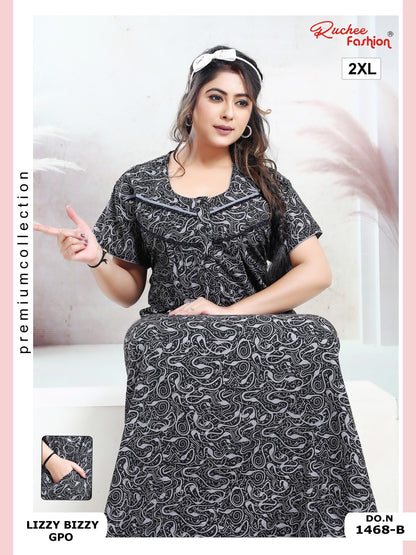 Lizzy Bizzy 2Xl Ruchee Fashion Night Gowns Wholesaler Gujarat