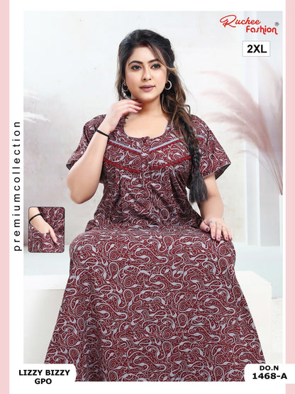 Lizzy Bizzy 2Xl Ruchee Fashion Night Gowns Wholesaler Gujarat