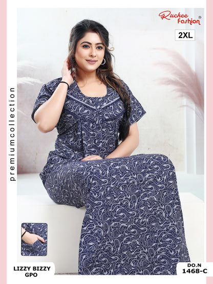 Lizzy Bizzy 2Xl Ruchee Fashion Night Gowns Wholesaler Gujarat