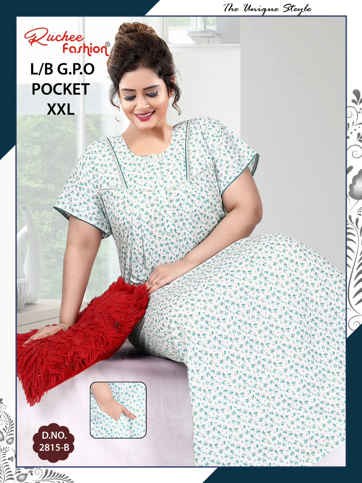 Lizzy Bizzy Gpo Ruchee Fashion Night Gowns Wholesale Price