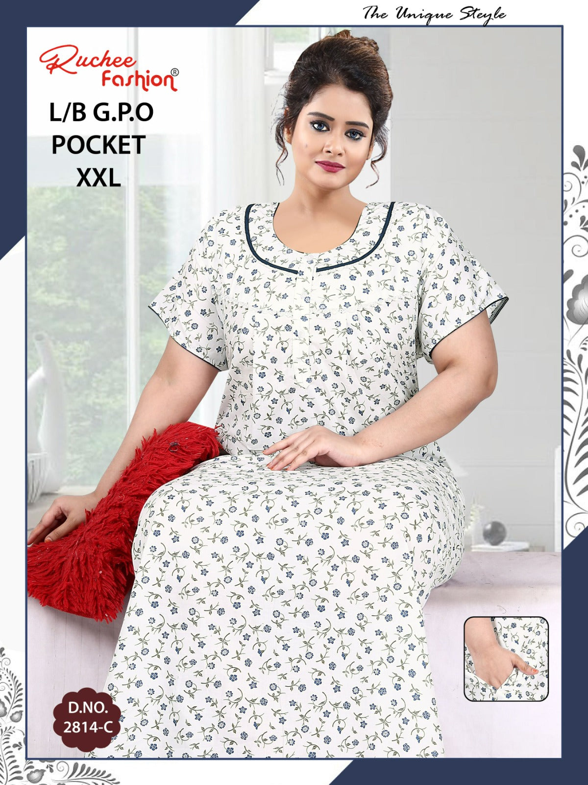 Lizzy Bizzy Gpo Ruchee Fashion Night Gowns Wholesale Price