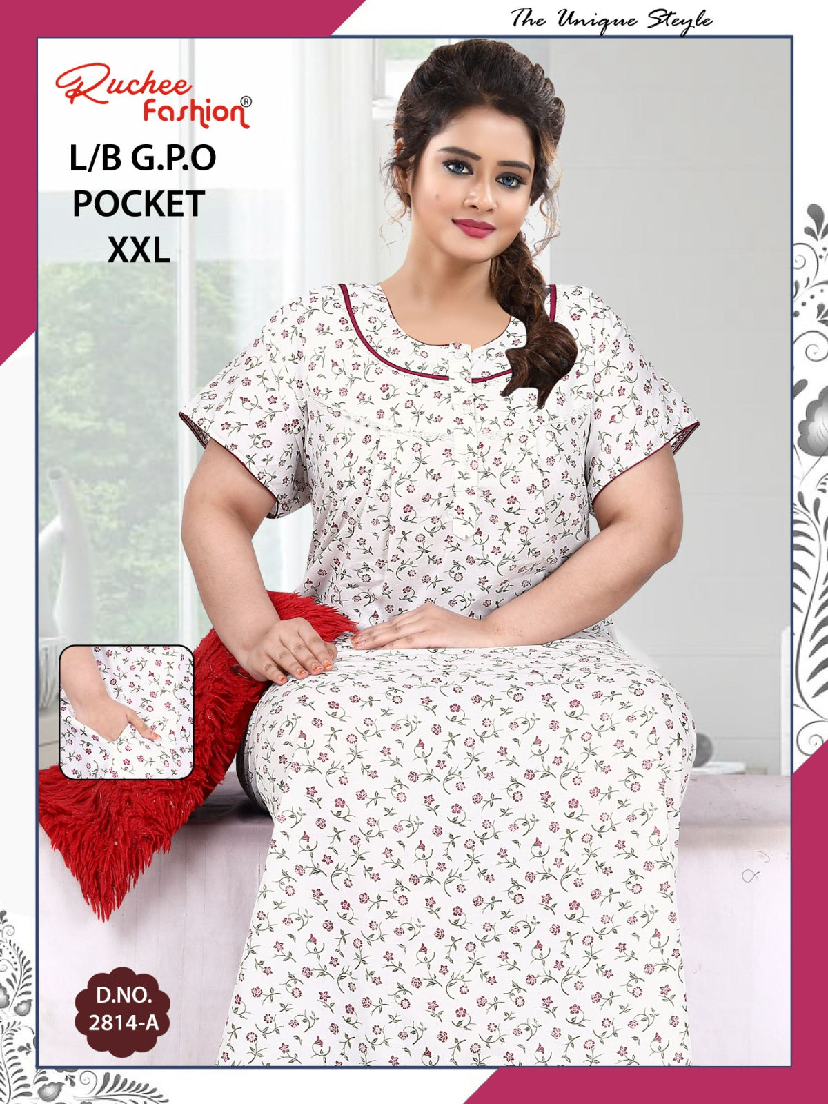 Lizzy Bizzy Gpo Ruchee Fashion Night Gowns Wholesale Price
