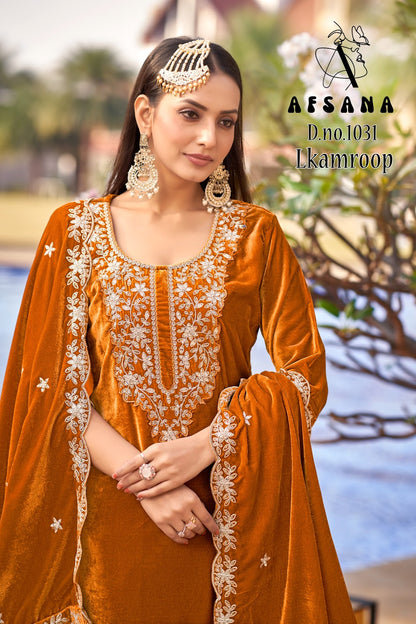 Lkamroop 1031 Afsana Readymade Velvet Suits Wholesale Rate