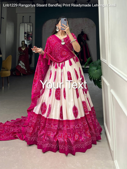 Lnb1229 Rangpriya Staard Tussar Silk Readymade Lehenga Choli Exporter Ahmedabad