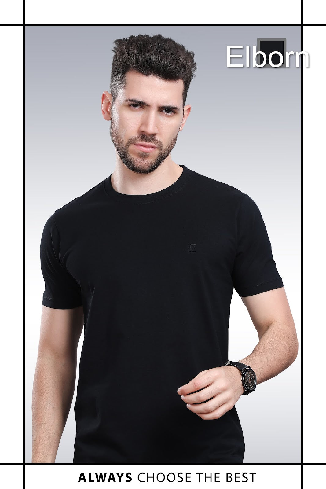 Logo Style Eb-Ir-1080 Elborn Mens Tshirts Exporter