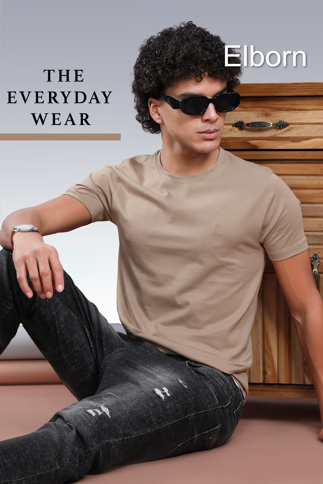 Logo Style Eb-Ir-1080 Elborn Mens Tshirts Exporter