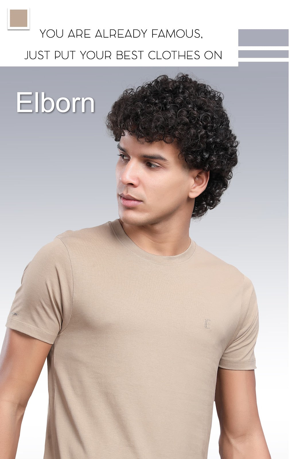 Logo Style Eb-Ir-1080 Elborn Mens Tshirts Exporter