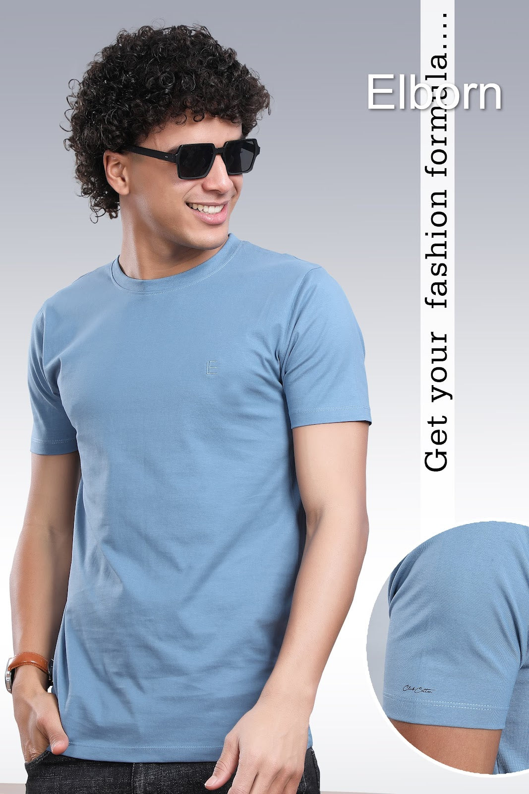 Logo Style Eb-Ir-1080 Elborn Mens Tshirts Exporter