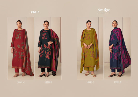 Lokita Omtex Muslin Silk Pant Style Suits Manufacturer