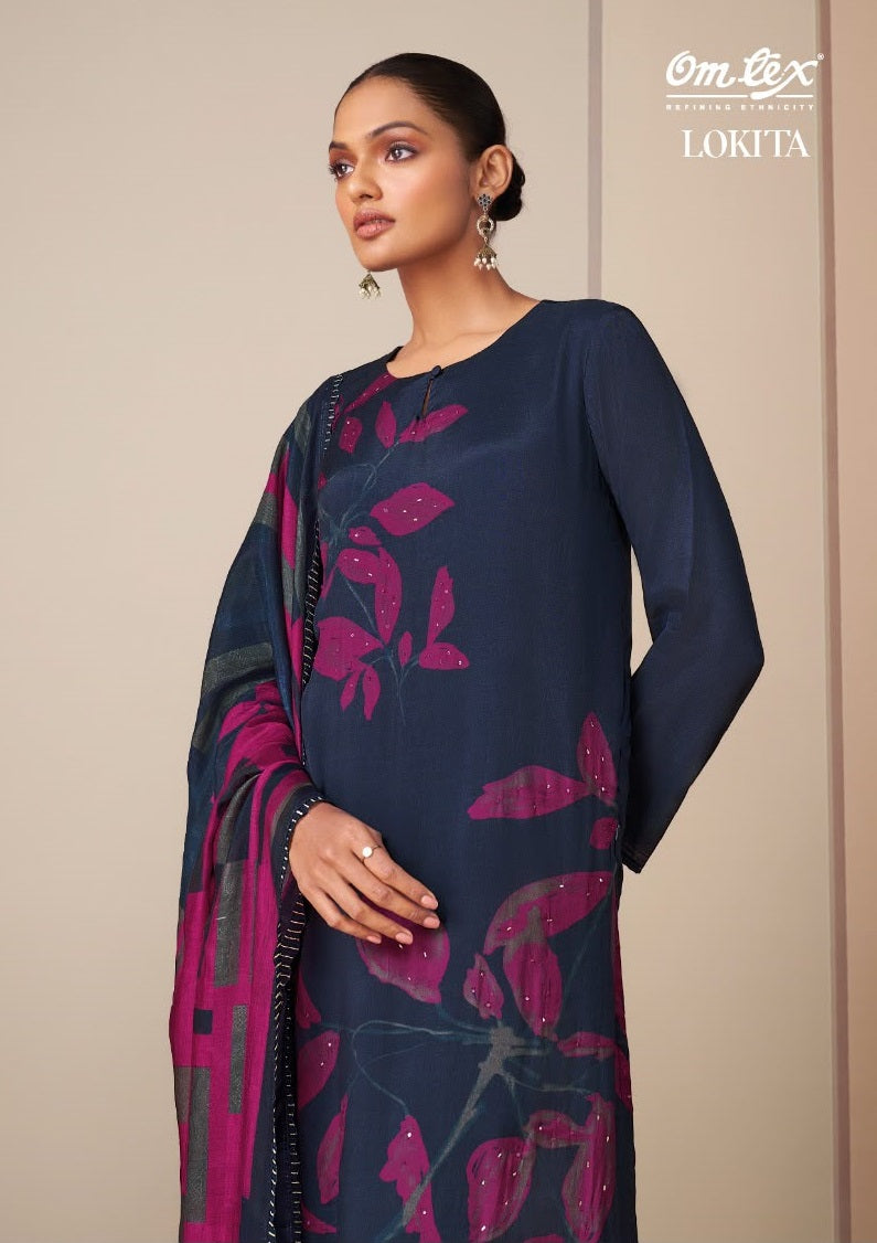 Lokita Omtex Muslin Silk Pant Style Suits Manufacturer