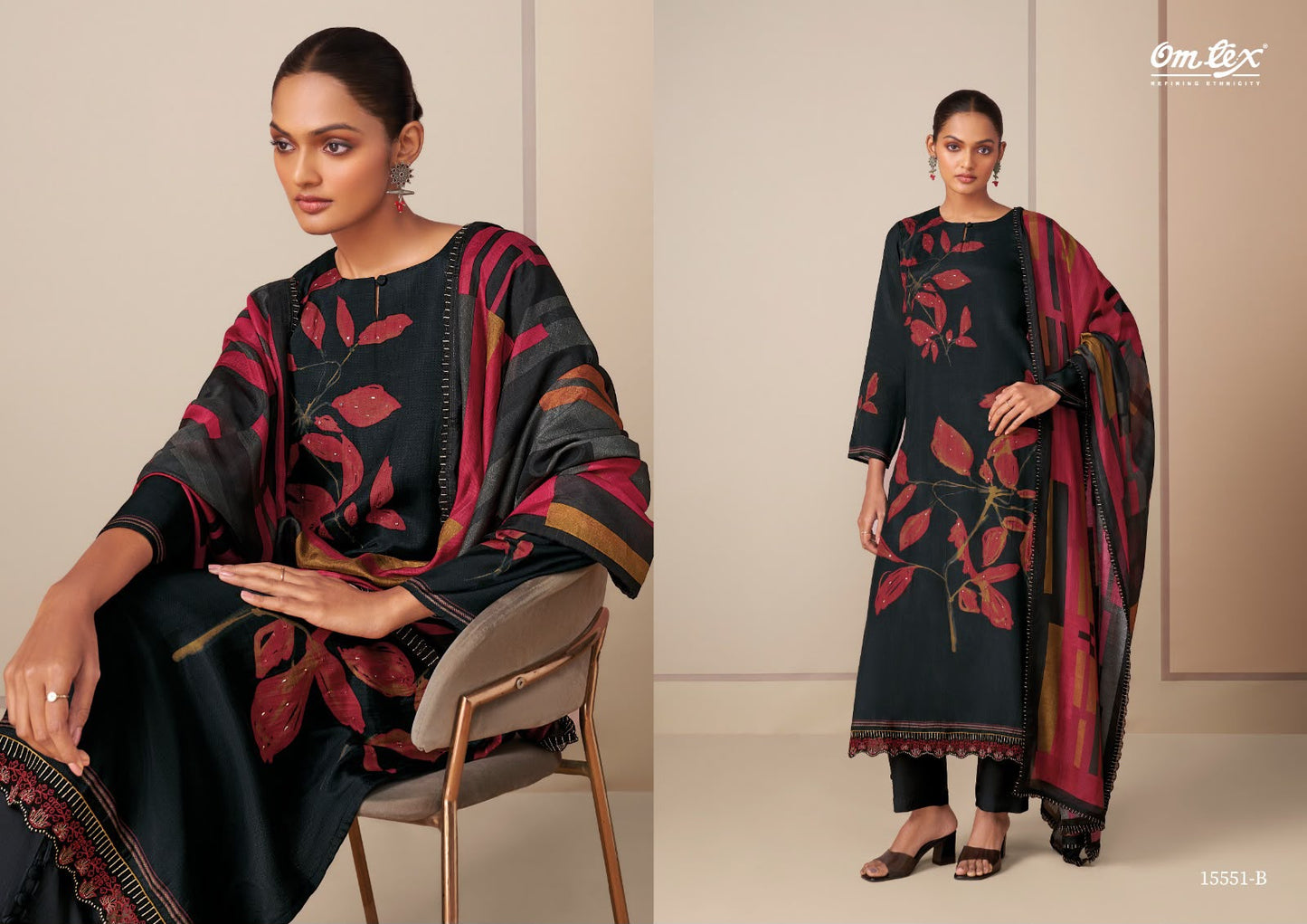 Lokita Omtex Muslin Silk Pant Style Suits Manufacturer