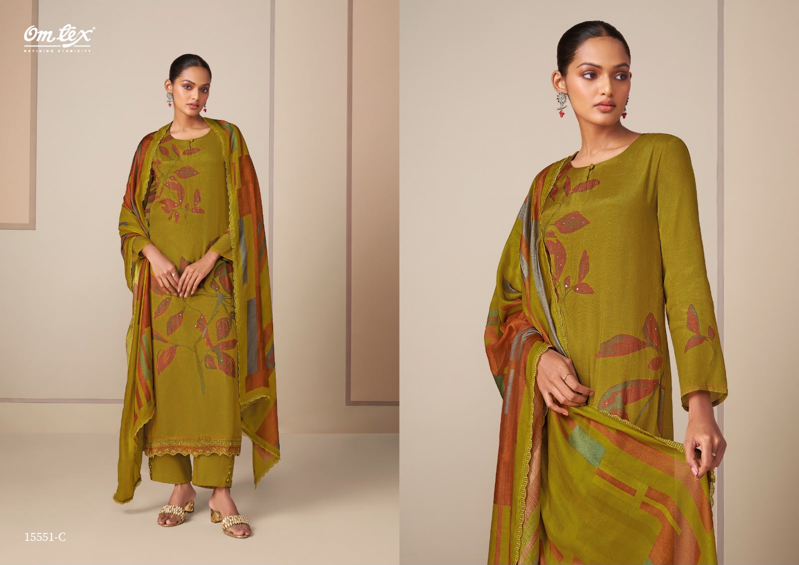 Lokita Omtex Muslin Silk Pant Style Suits Manufacturer