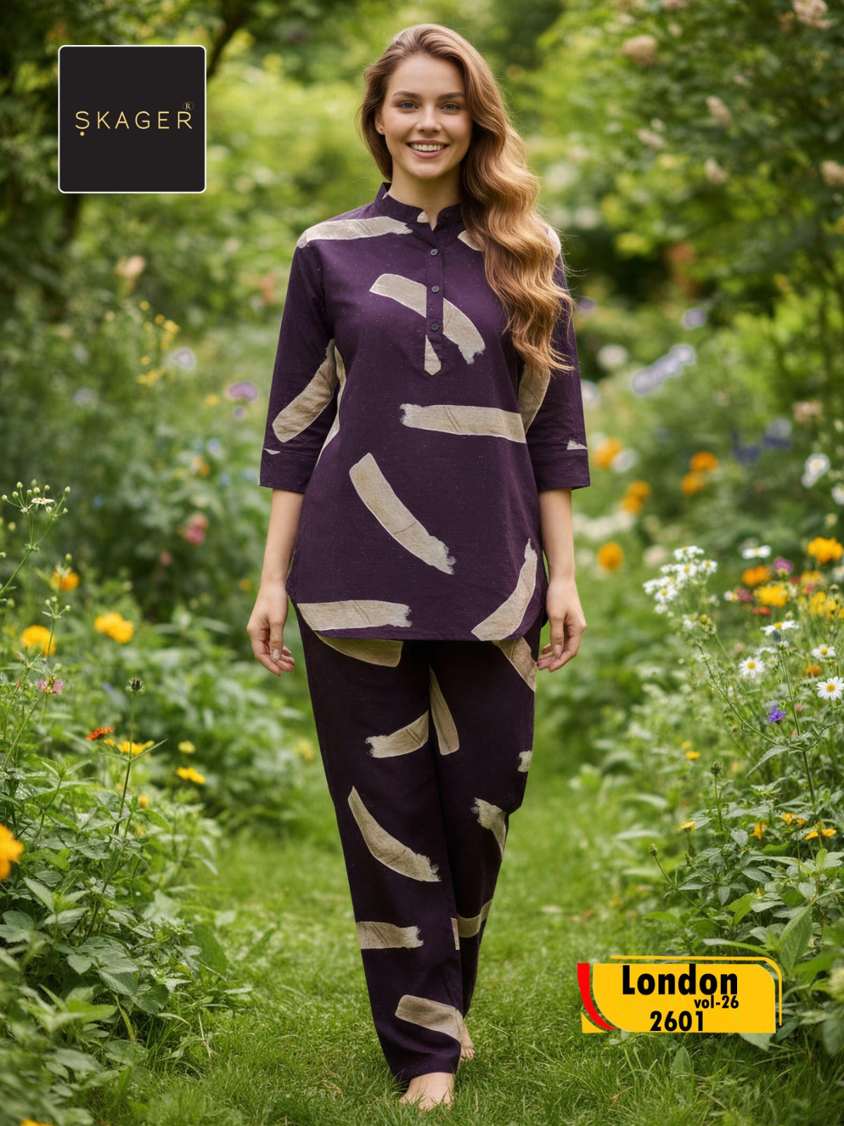 London Vol 26 Skager Rayon 22Kg Co Ord Set Exporter Ahmedabad