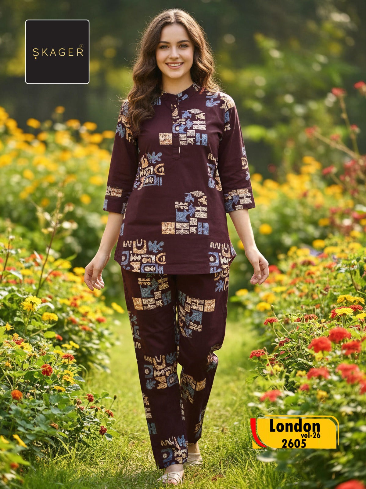 London Vol 26 Skager Rayon 22Kg Co Ord Set Exporter Ahmedabad